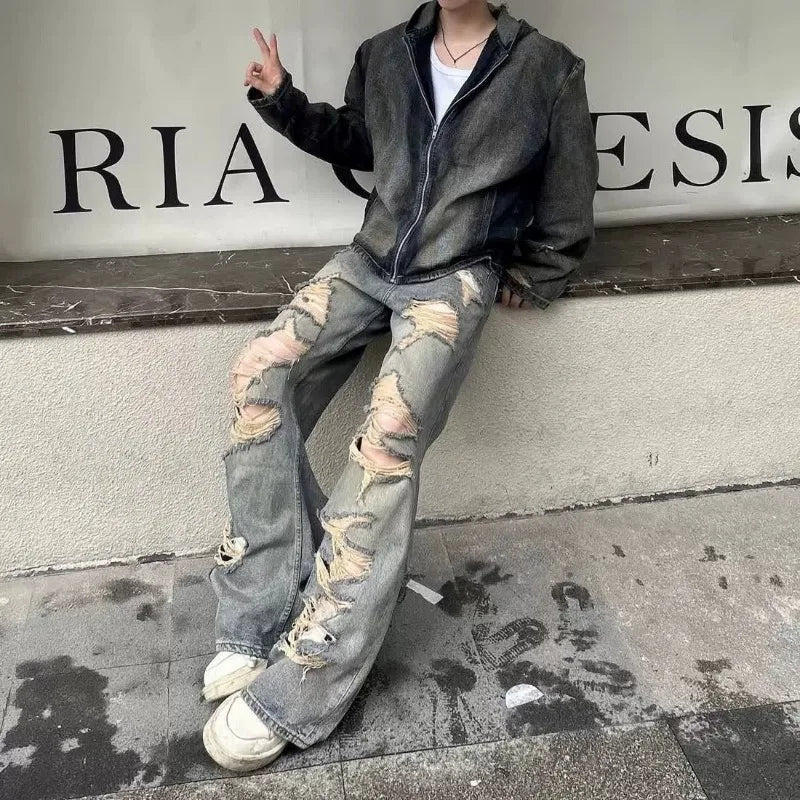 Jeans  Distressed Ripped Denim Pants