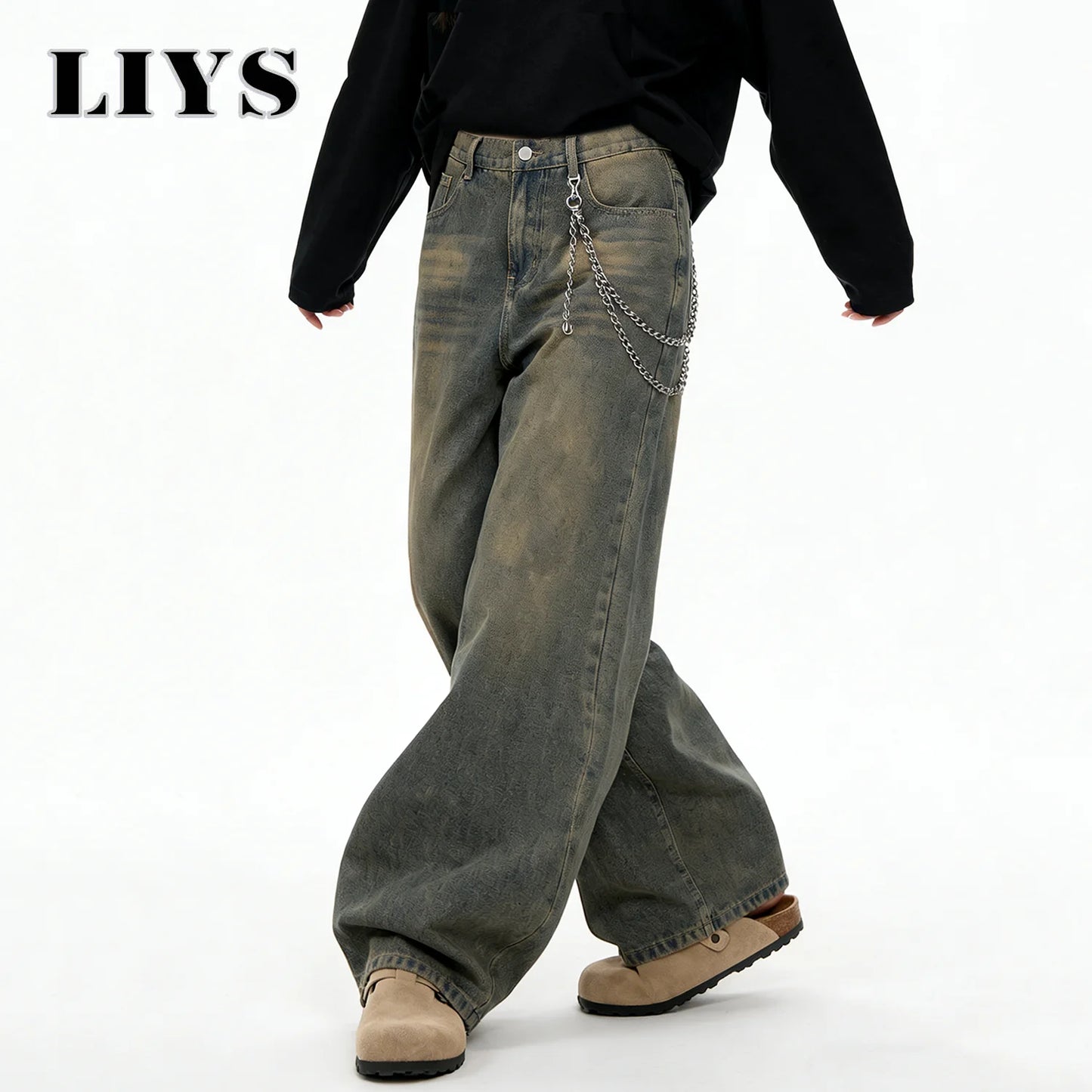 American Retro Baggy Wide Leg Jeans