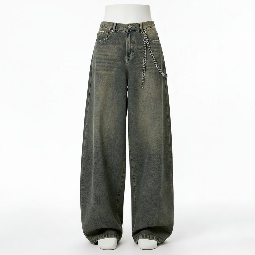 American Retro Baggy Wide Leg Jeans