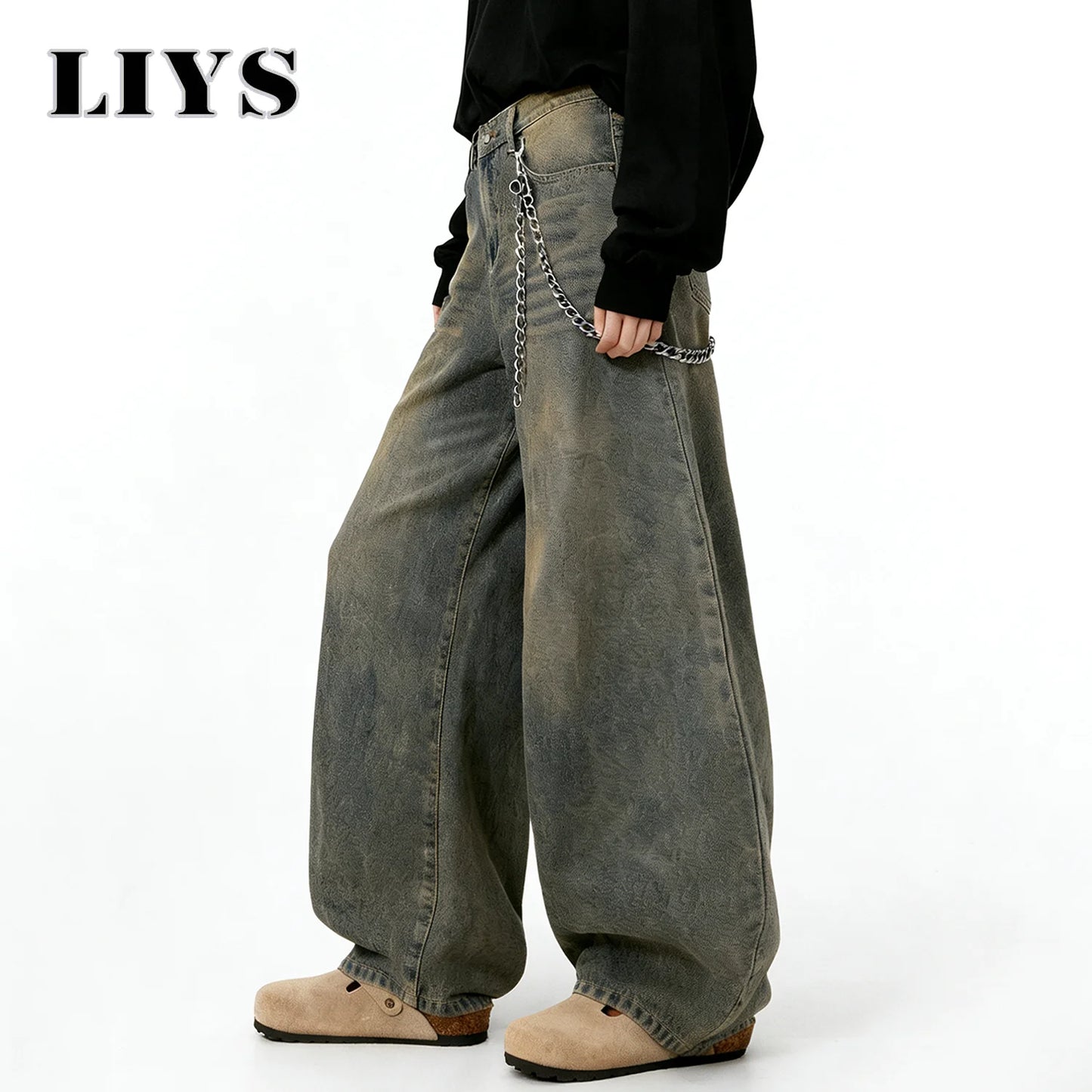 American Retro Baggy Wide Leg Jeans