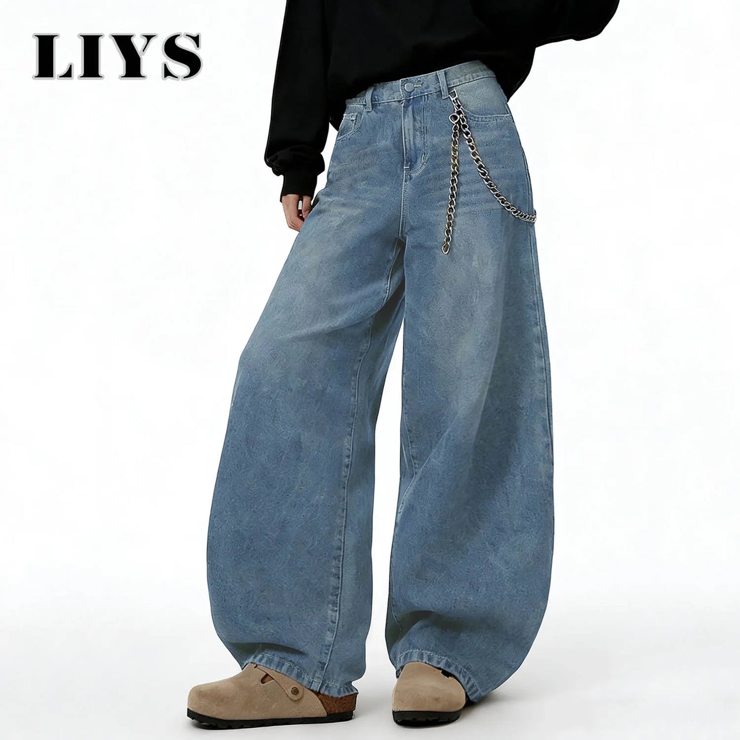 American Retro Baggy Wide Leg Jeans