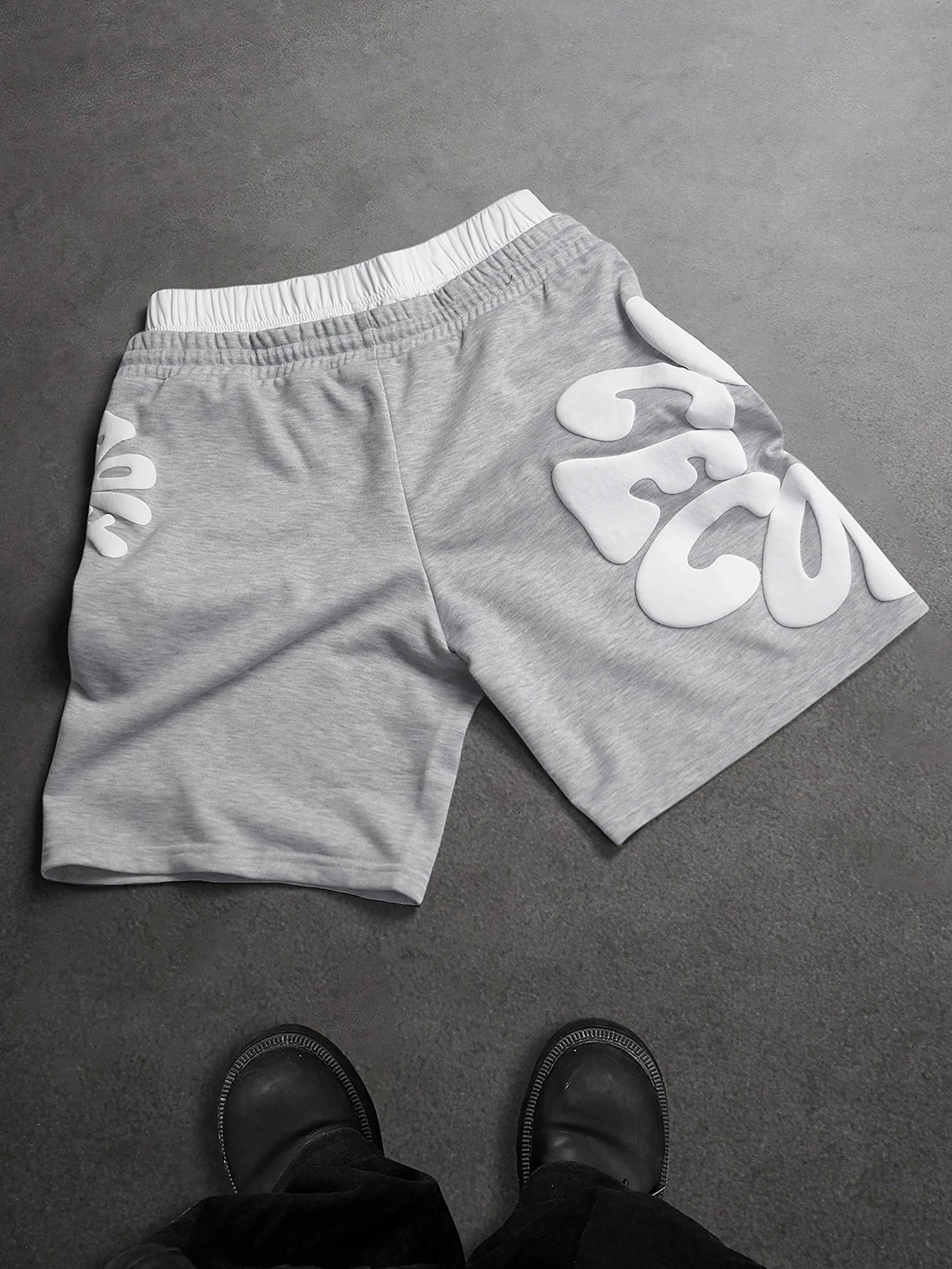 Oversized Streetwear Shorts  3D Puff Print