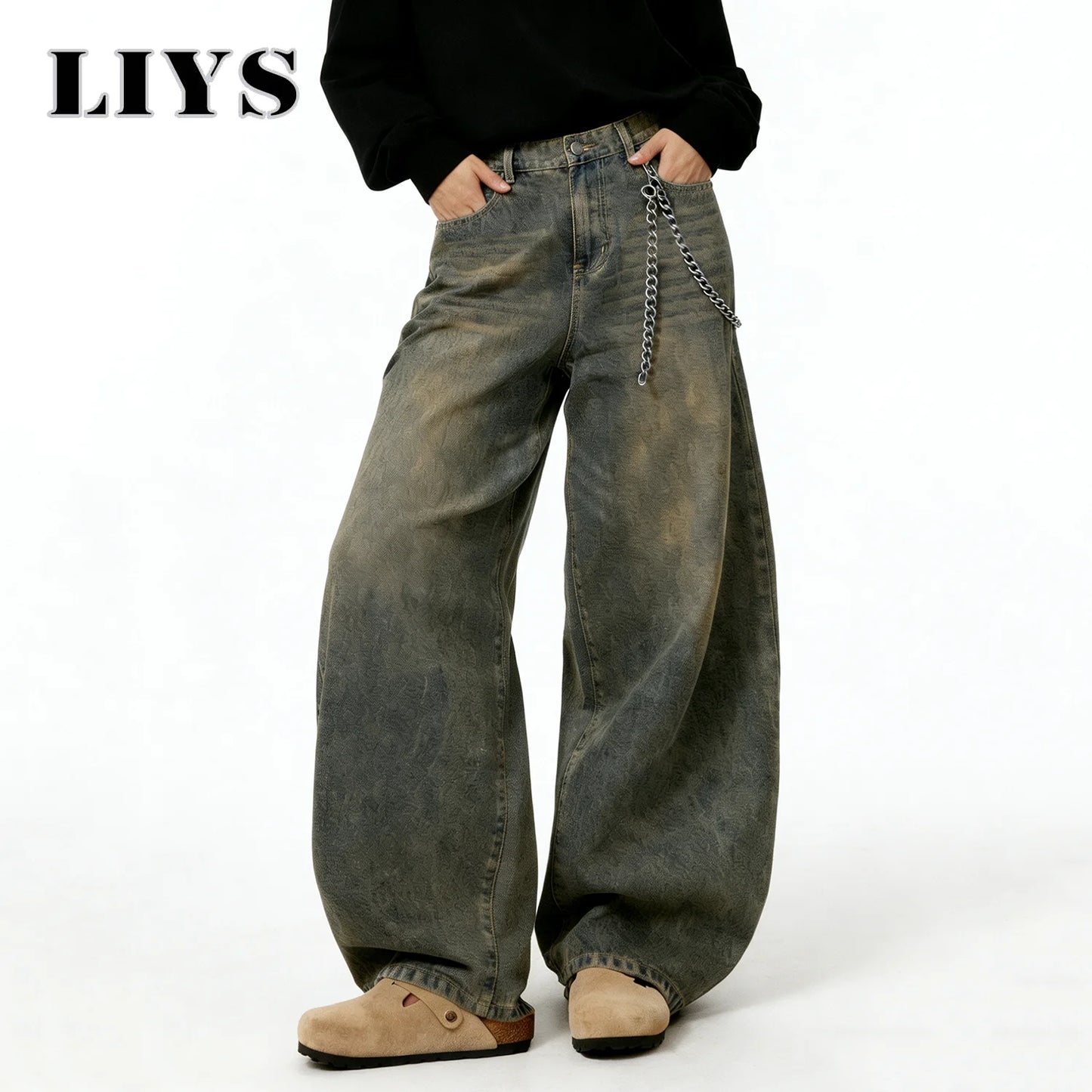 American Retro Baggy Wide Leg Jeans